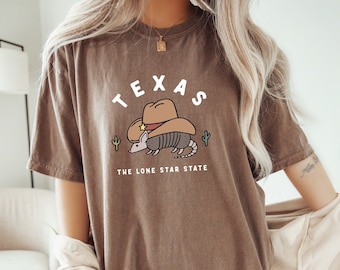 Texas Shirt Home State Tshirt University Tee Lone Star Shirt Patriotic Shirt Comfort Colors Women's Tshirts Oversized Shirt