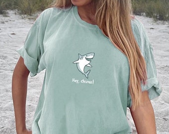 Camiseta de tiburón personalizada, camiseta divertida de la semana del tiburón, camiseta de regalo, camiseta de océano, camiseta de colores cómodos, camiseta de verano, camiseta de gran tamaño del mar