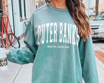 Outer Banks Crewneck Sweatshirt Outerbanks Show Sweatshirt Pogue Life Independent Trading Oversized Pigment Dyed Sweatshirt
