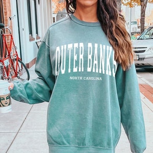 Outer Banks Crewneck Sweatshirt Outerbanks Show Sweatshirt Pogue Life Independent Trading Oversized Pigment Dyed Sweatshirt