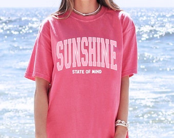 Sonne Sonnenschein Beachbum Strand Bum Shirt Sommer T-Shirt Strand T-Shirt Ozean Übergroßes Tshirt Urlaub Shirt Komfort Farben Damen Grafik T-Shirts