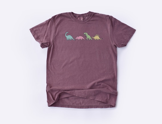 Cute Dinosaur Shirt Dino Tshirt Dinosaur Lover Gift Funny Tee Women's Men's T Shirt T-rex Stegosaurus Triceratops Oversized Comfort Colors