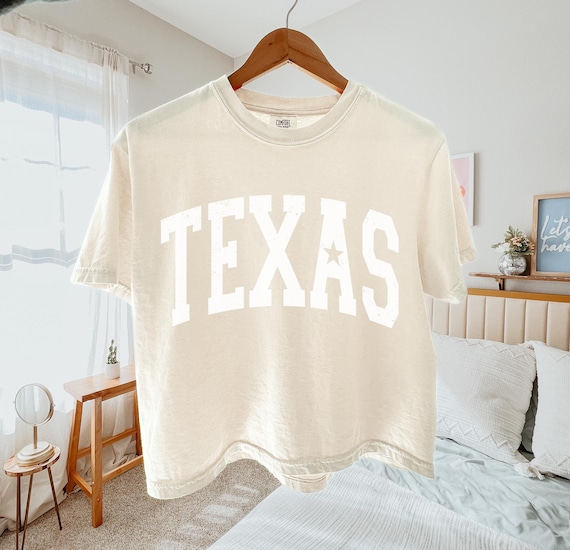 Texas Shirt Home State Tshirt University Tee Lone Star Shirt Patriotic Shirt Comfort Colors Cropped Boxy Women's Tshirts Oversized Shirt