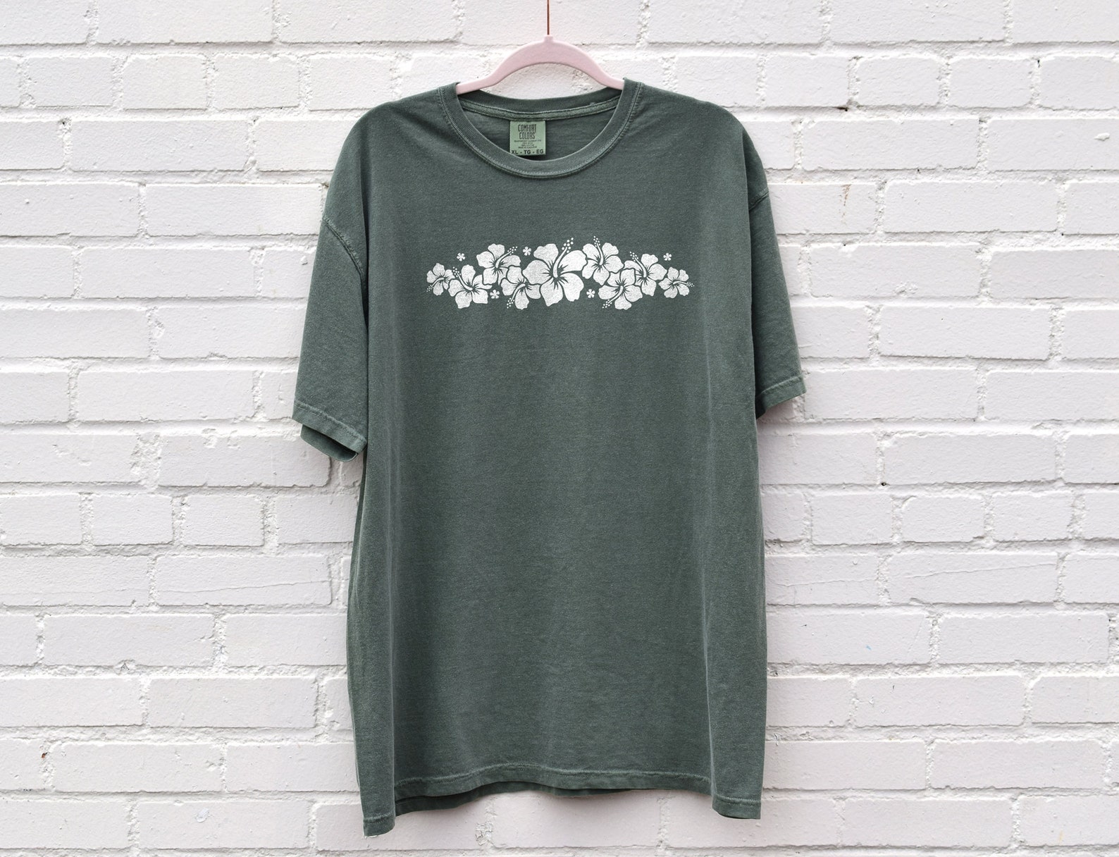 T-shirt Hawaïen Manches Longues à Fleurs D'hibiscus - Look Aloha Tropical Pour Surfeurs Et Voyages
