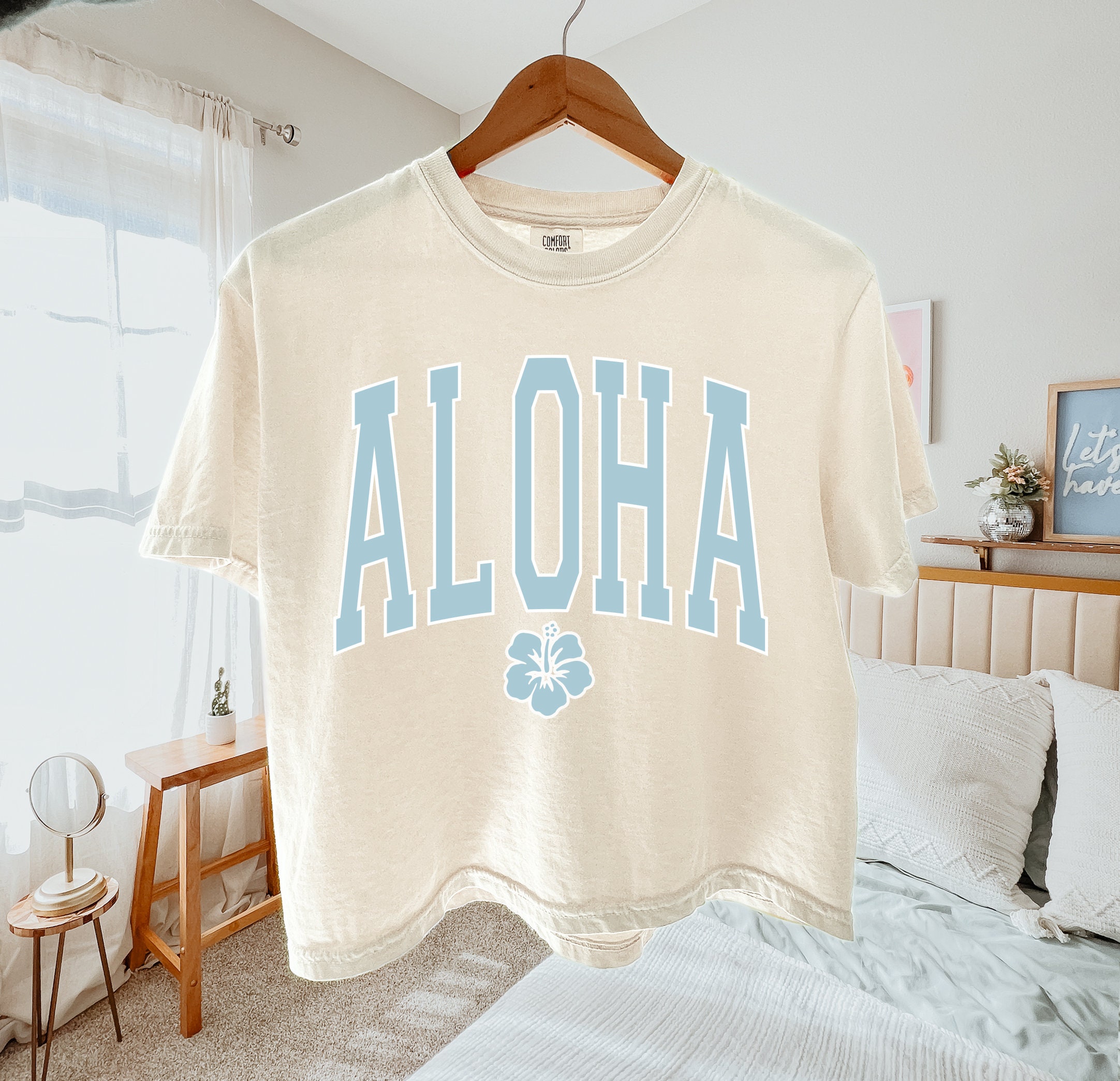 Aloha Hawaii Cropped Boxy Shirt Tee Comfort Colors Women's