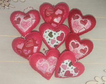 Felt Heart Ornaments, Valentine’s Day Hearts, Valentine's day Decorations, Mother's Day Gift