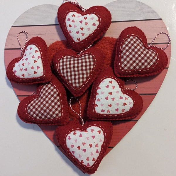 Felt Heart Ornaments, Valentine’s Day Hearts, Valentine's day Decorations, Mother's Day Gift