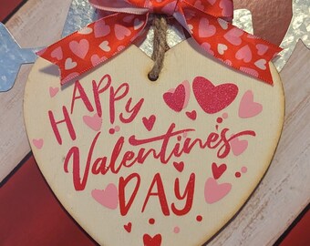 Wood Heart Ornaments, Happy Valentine’s Day, Valentine's day Decorations, Mother's Day Gift