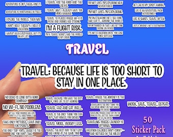 Travel Sticker Pack Feel Good Stickers Beautiful Stickers Sticker Sheet Suitcase Stickers Car Stickers Luggage Stickers Humor Sticker