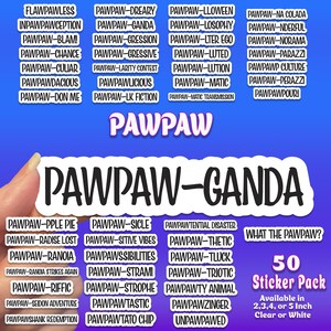 Pawpaw | Sticker Bundle | Printed Text Sticker | Grandpa Decal | Papa Quotes | Pawpaw Gift | Family Sticker | Sweet Pawpaw | Best Pawpaw