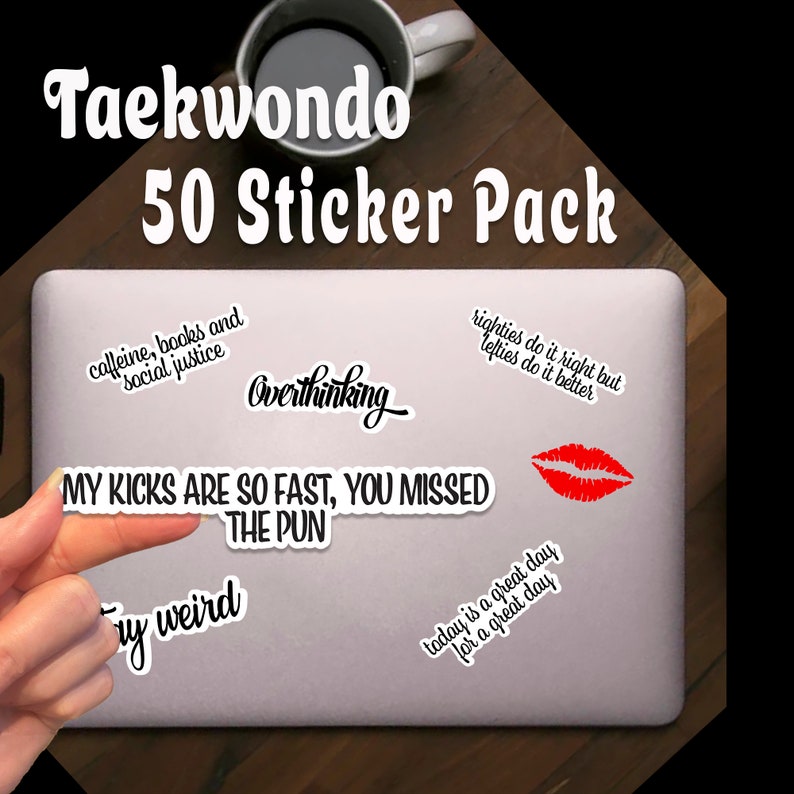 Taekwondo 50 Sticker Pack Text Stickers Txt Stickers Sticker Sheet ...