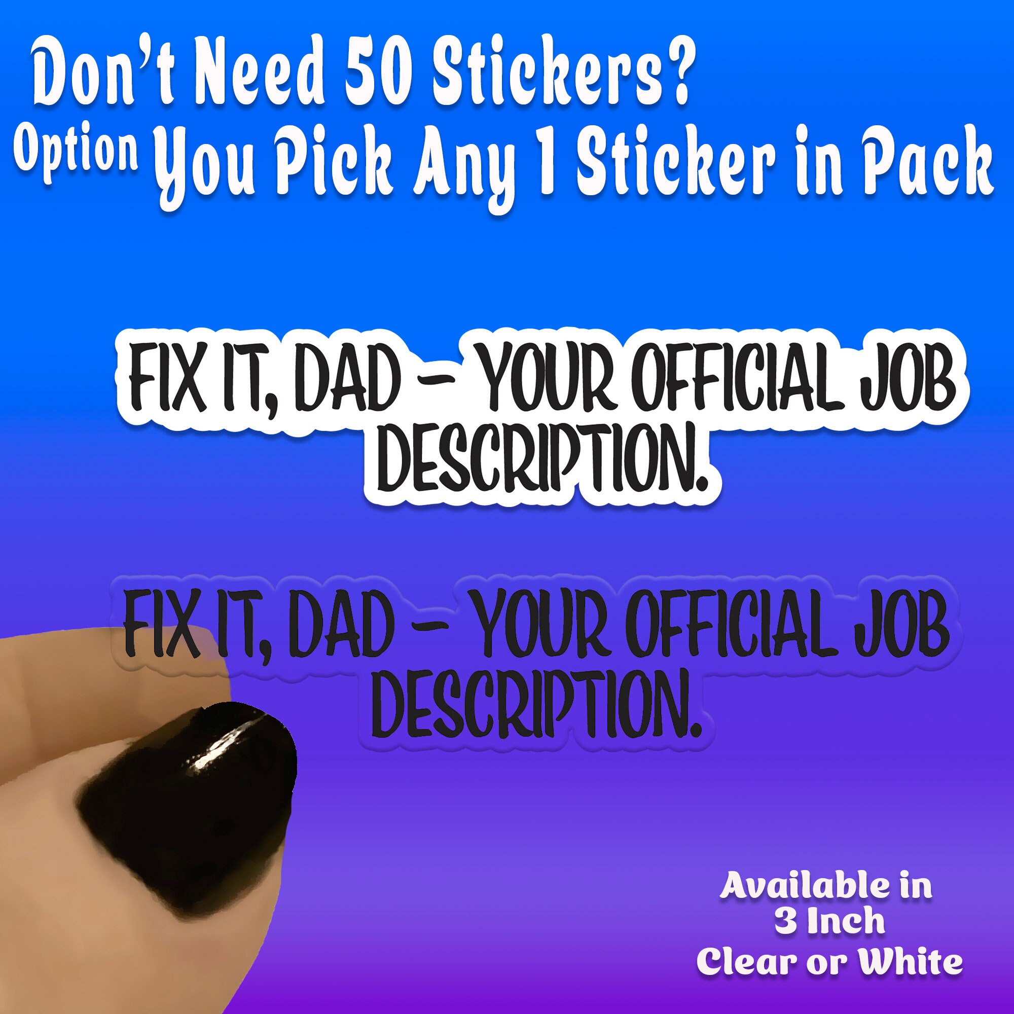 Dad Life 50 Sticker Pack Text Stickers Txt Stickers Sticker Sheet ...