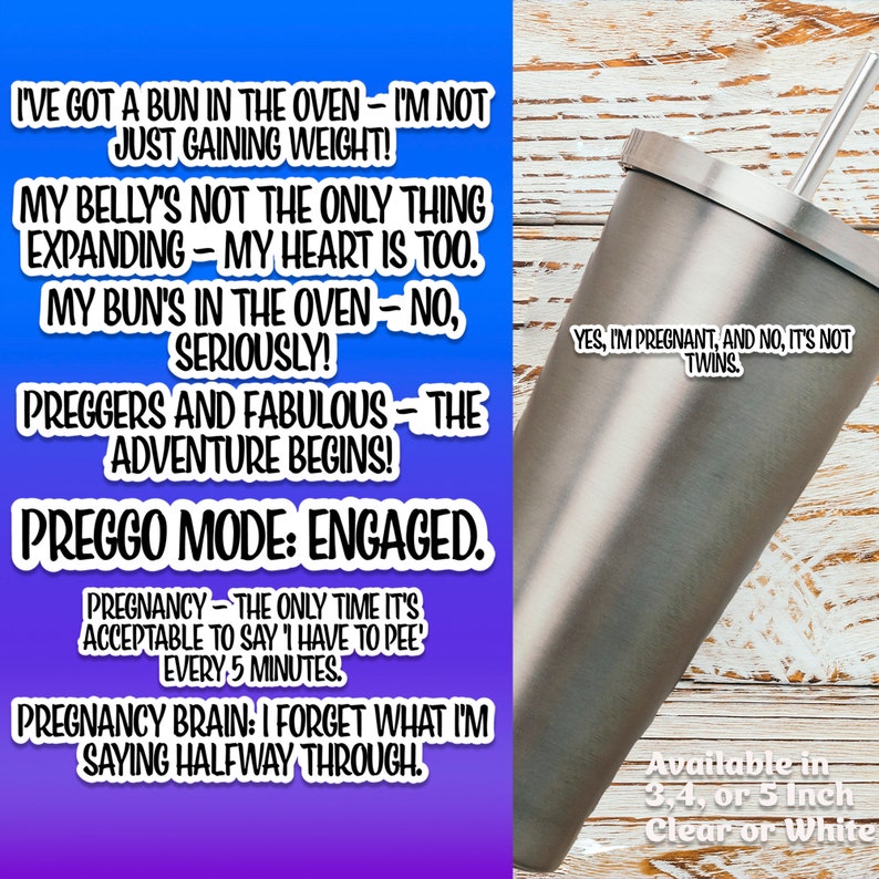 I'm Pregnant I Am Pregnant 50 Sticker Pack Text Stickers Sticker Sheet ...