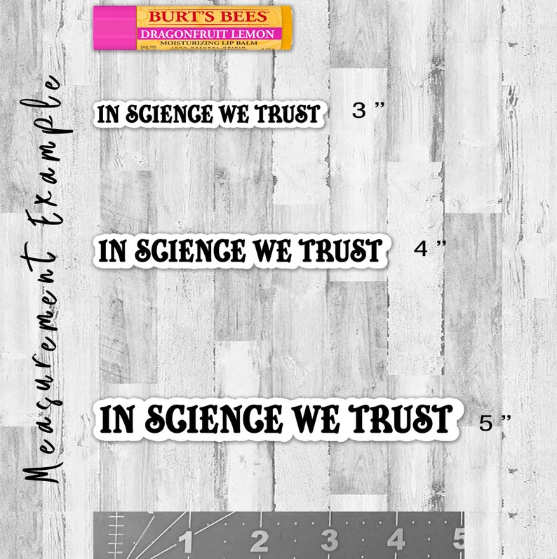 In Science We Trust Science Sticker, Funny Sticker, Nerdy Sticker, Science Funny Quote, College Student , Laptop Stickers zdjęcie 6