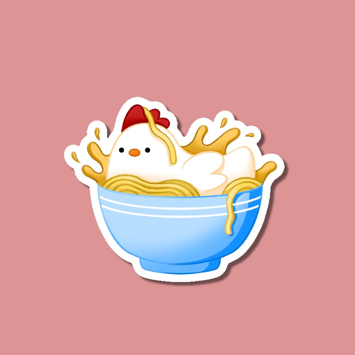 Sticker Laksa Chicken Noodle Soup Sticker - Etsy