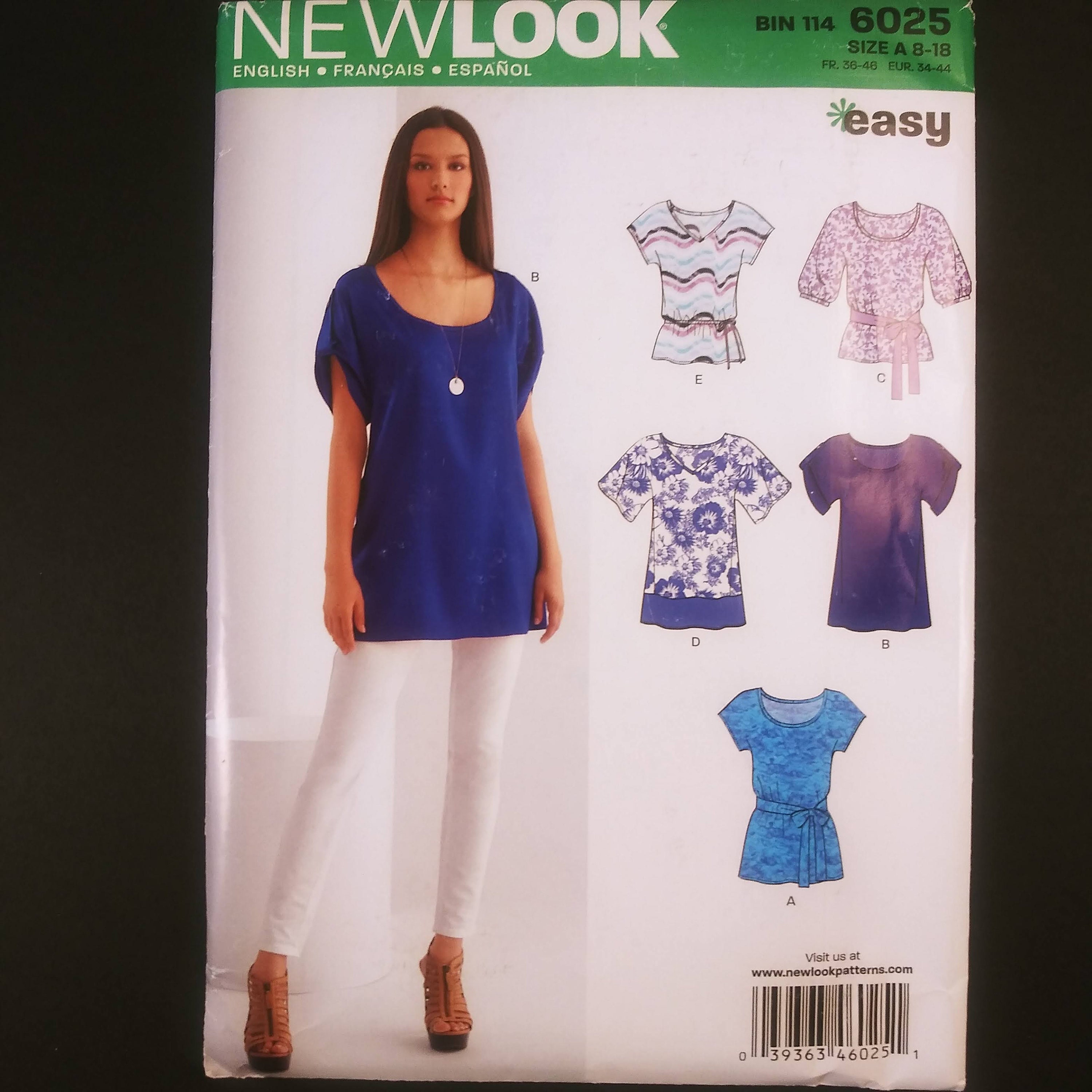 Sewing Sewing & Fiber New Look 6505 Tweens' Tunics with Belt Uncut