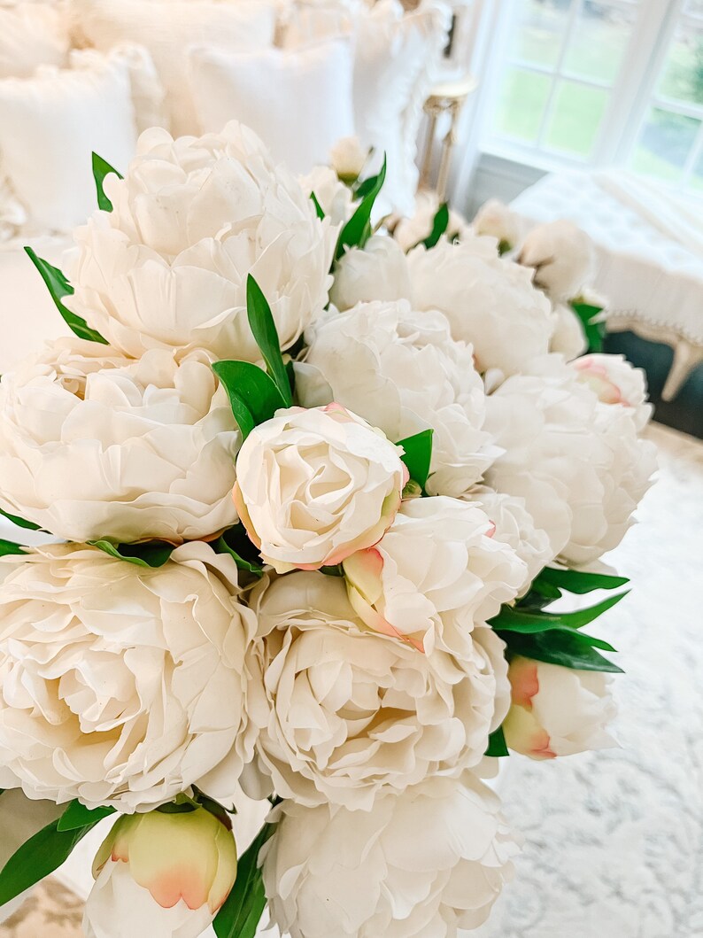 The gracie Real Touch Peony Spray Etsy