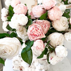 The “Jilly” Real Touch Cabbage Rose Bouquet