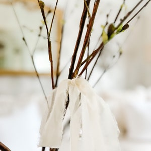 48” Faux Blooming Willow Branch, Premium Leaf Stem, Florals