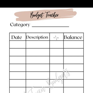 Cash Envelope Budget Tracker