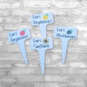 Personalised Plant Markers, Home Grown Garden Signs