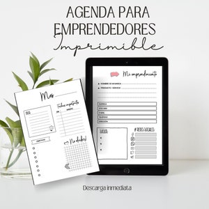 Agenda perpétua / planejador de negócios / agenda para empreendedores