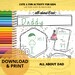 All About Dad Fill in the Blank Template Full Color & Coloring Page ...