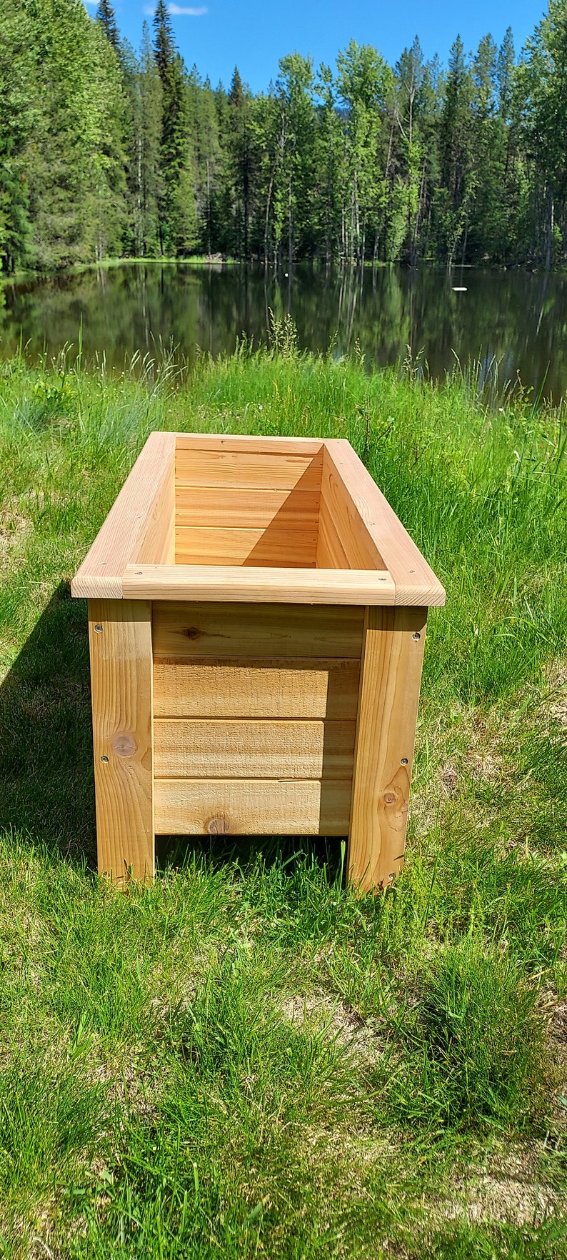 Cedar Planters Cedar Deck Planters Box Planters Standing Etsy