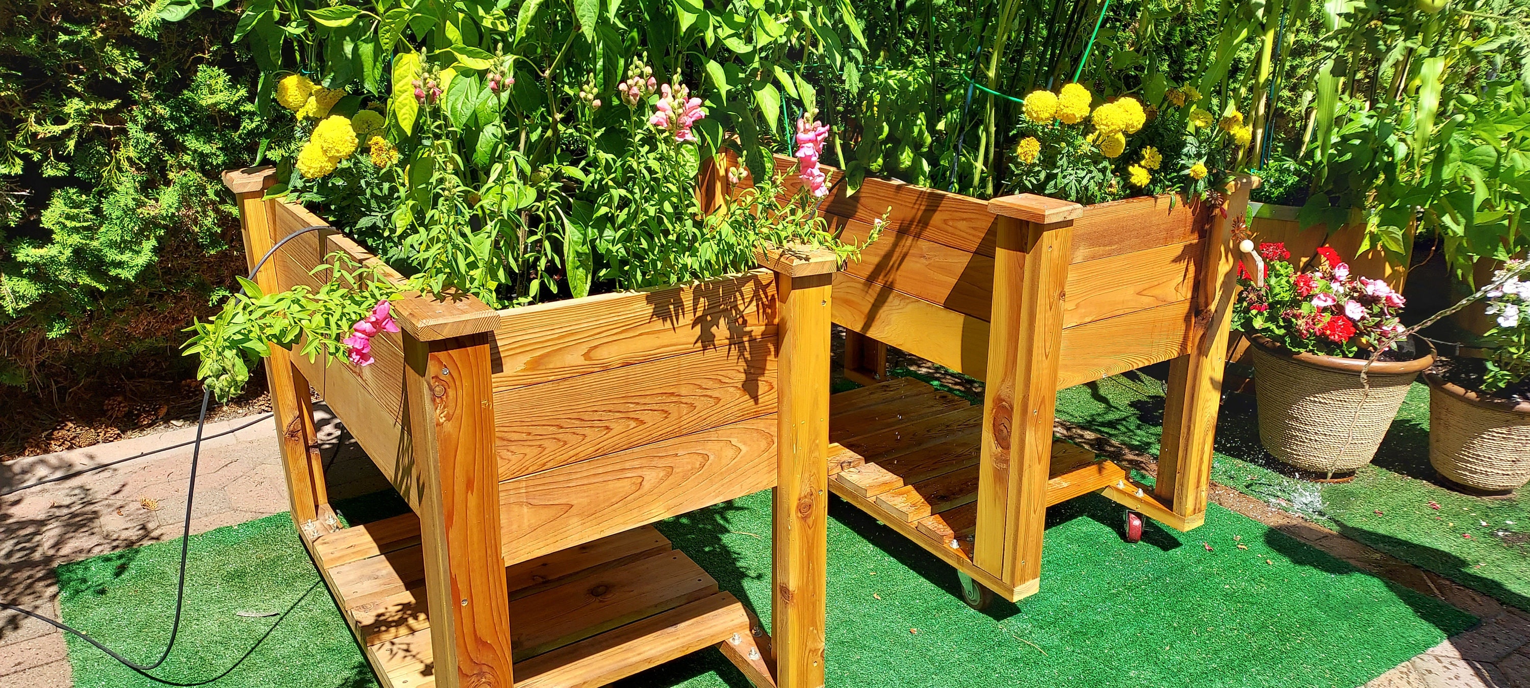 Standing Cedar Planter, Cedar Planters, Cedar Deck Planters, Cedar Box