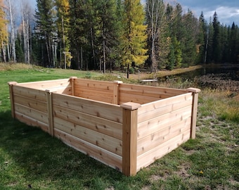 Raised Bed Planter, Cedar Garden Box, Planter Box, Wood Planter Box, Cedar Box Planter, Raised Garden Bed, Vegetable Garden, Flower Garden