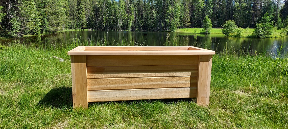 Cedar Planters Cedar Deck Planters Box Planters Standing Etsy