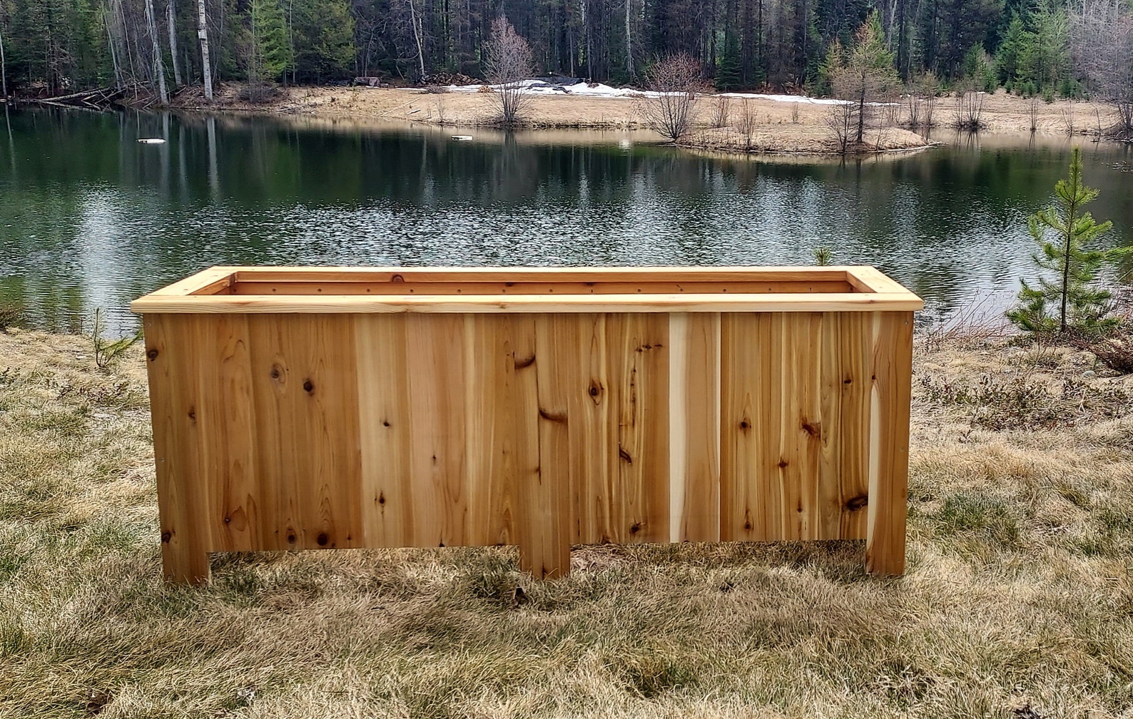 Cedar Planters Cedar Deck Planters Box Planters Standing Etsy