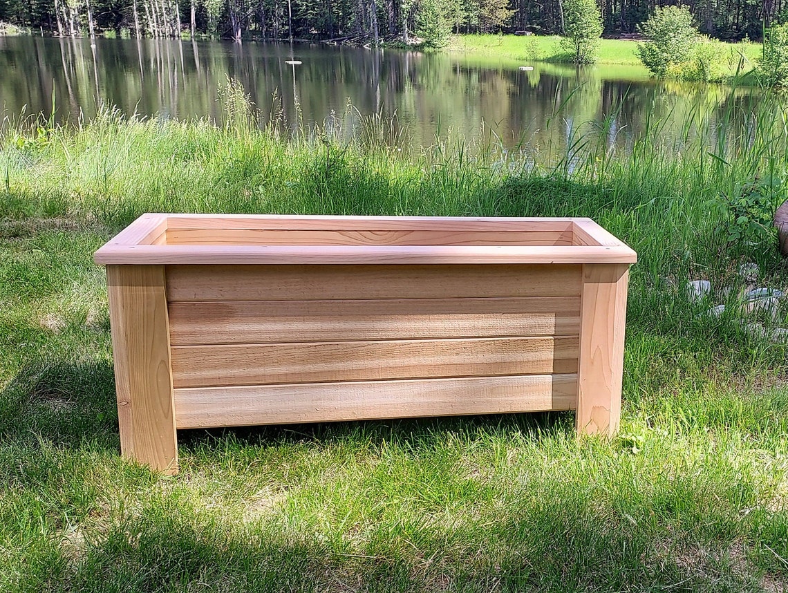 Cedar Planters Cedar Deck Planters Box Planters Standing Etsy