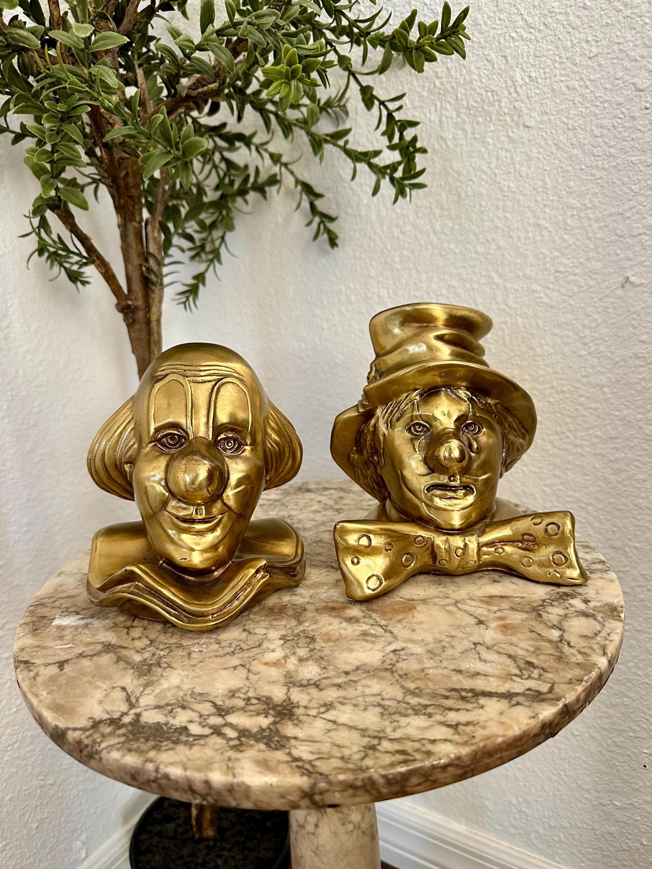 1940 Brass Clown Head Bookends クラウンヘッド 【公式通販】