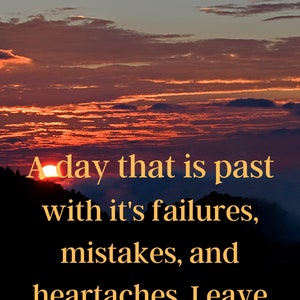 Yesterday Is Gone Positive Poster