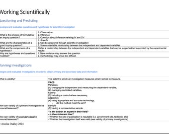 Notas sobre cómo trabajar científicamente - Science HSC