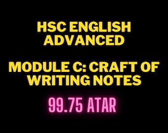 Módulo C: Arte de escribir notas de estudio / Notas y ensayos del HSC avanzado en inglés /