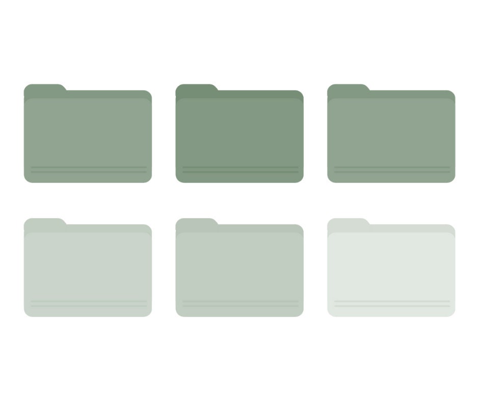 Desktop Folder Icons Sage Green Aesthetic Palette Compatible With Mac