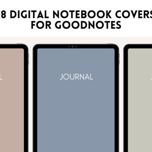 18 Digital Notebook Covers, Goodnotes Digital Notebook Covers, Notability Notebook Covers, Instant Download, US Letter, PDF & PNG