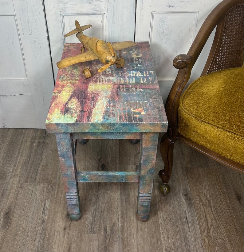Steampunk Industrial Side Table for Game Room Living Room or Etsy