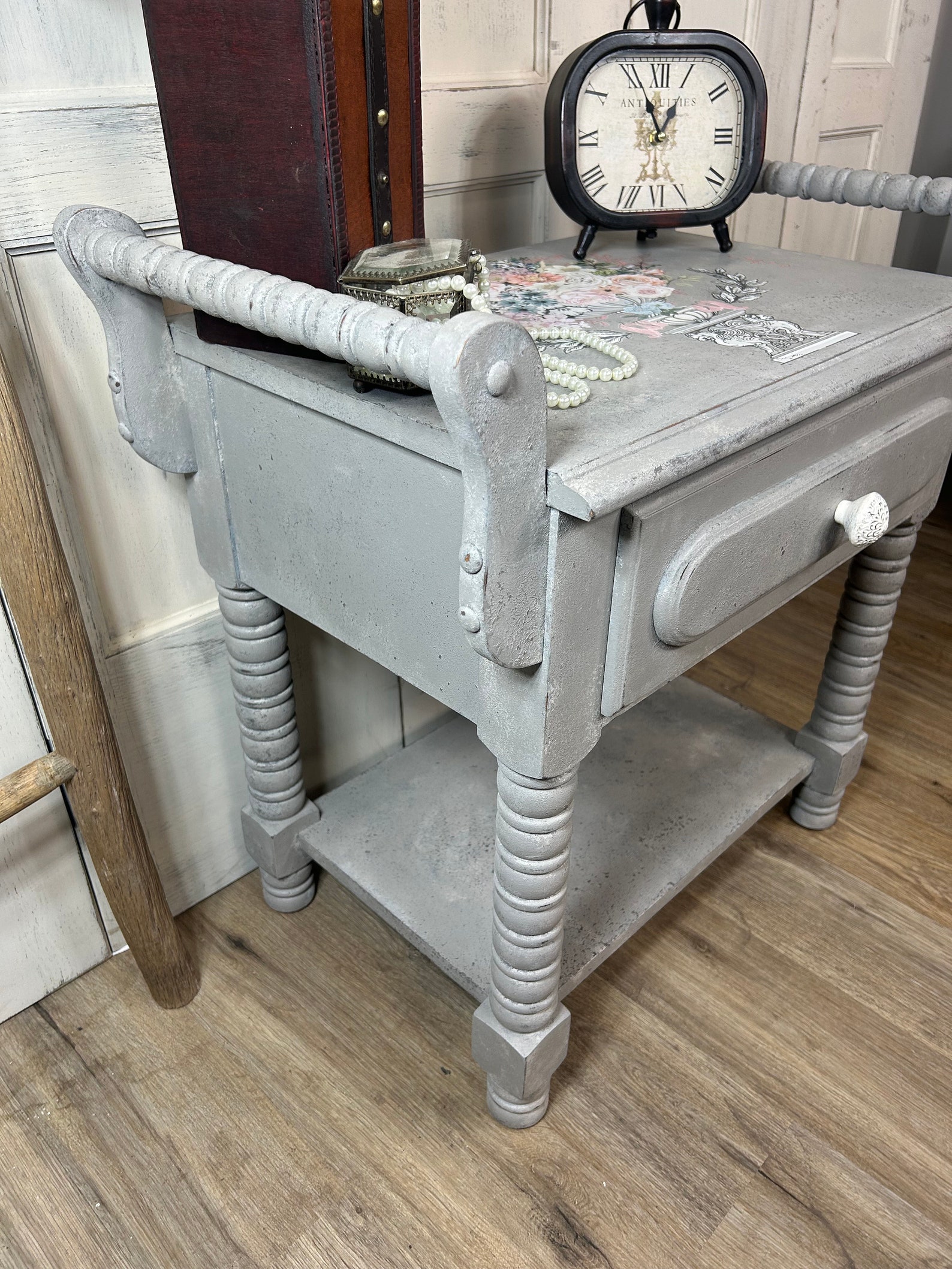 Vintage French Country Accent Table for Front Entry, Living Room ...