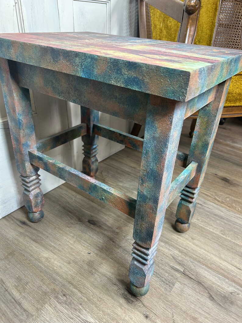 Steampunk Industrial Side Table for Game Room Living Room or Etsy