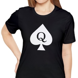 Pik Queen Kurzarm T-Shirt Schwarz oder Weiß