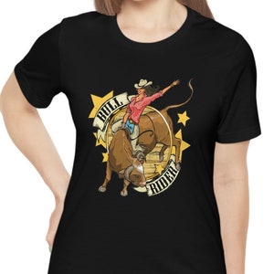 Bull Rider Short Sleeve Black T-Shirt Bullrider Tee