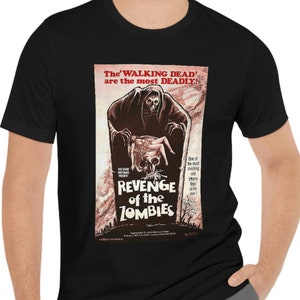 Revenge Of The Zombies Movie T-Shirt Black Short Sleeve Tee