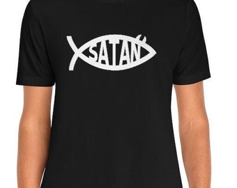 Satan Fish T-Shirt Short Sleeve Tee