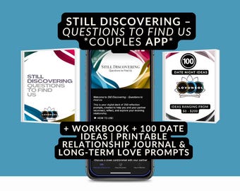 Couples App + Workbook: 250 Relationship Prompts & 100 Date Ideas (Printable PDF Bonus