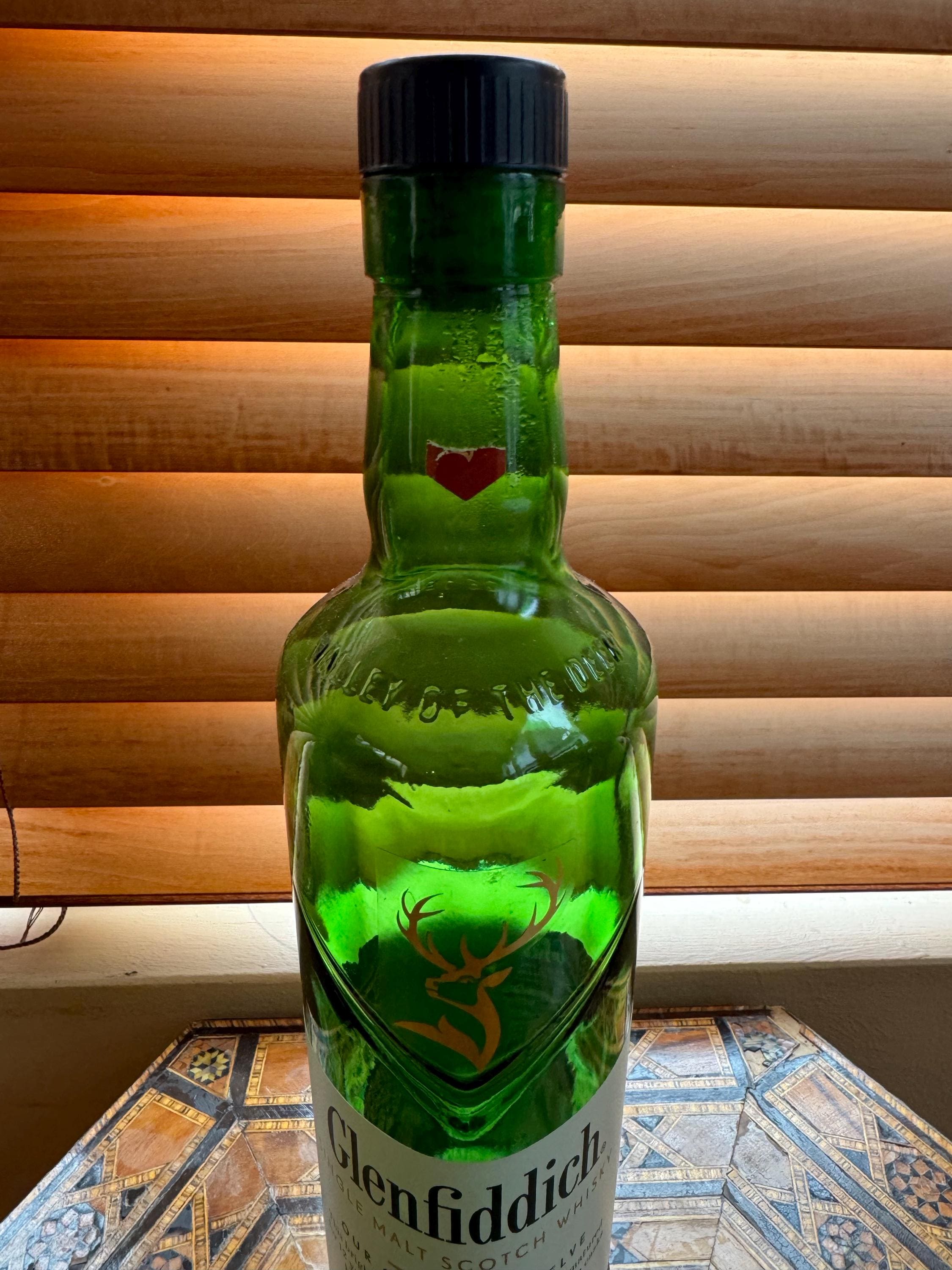 Glenfiddich 12 Single Malt Scotch Empty Bottle for Craft and Decor