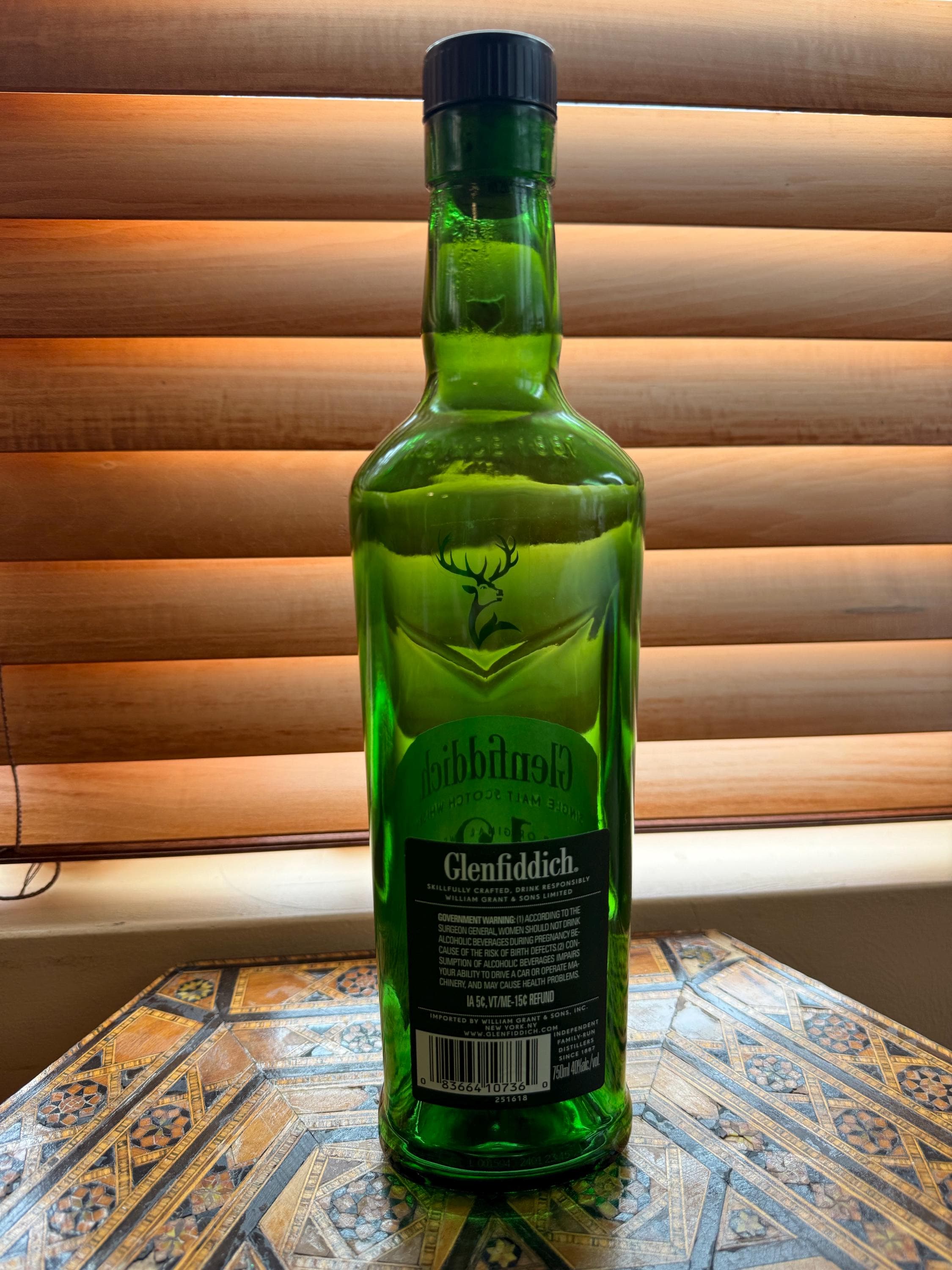 Glenfiddich 空瓶 Glenfiddich 12 Single Malt Scotch Empty Bottle for Craft and Decor