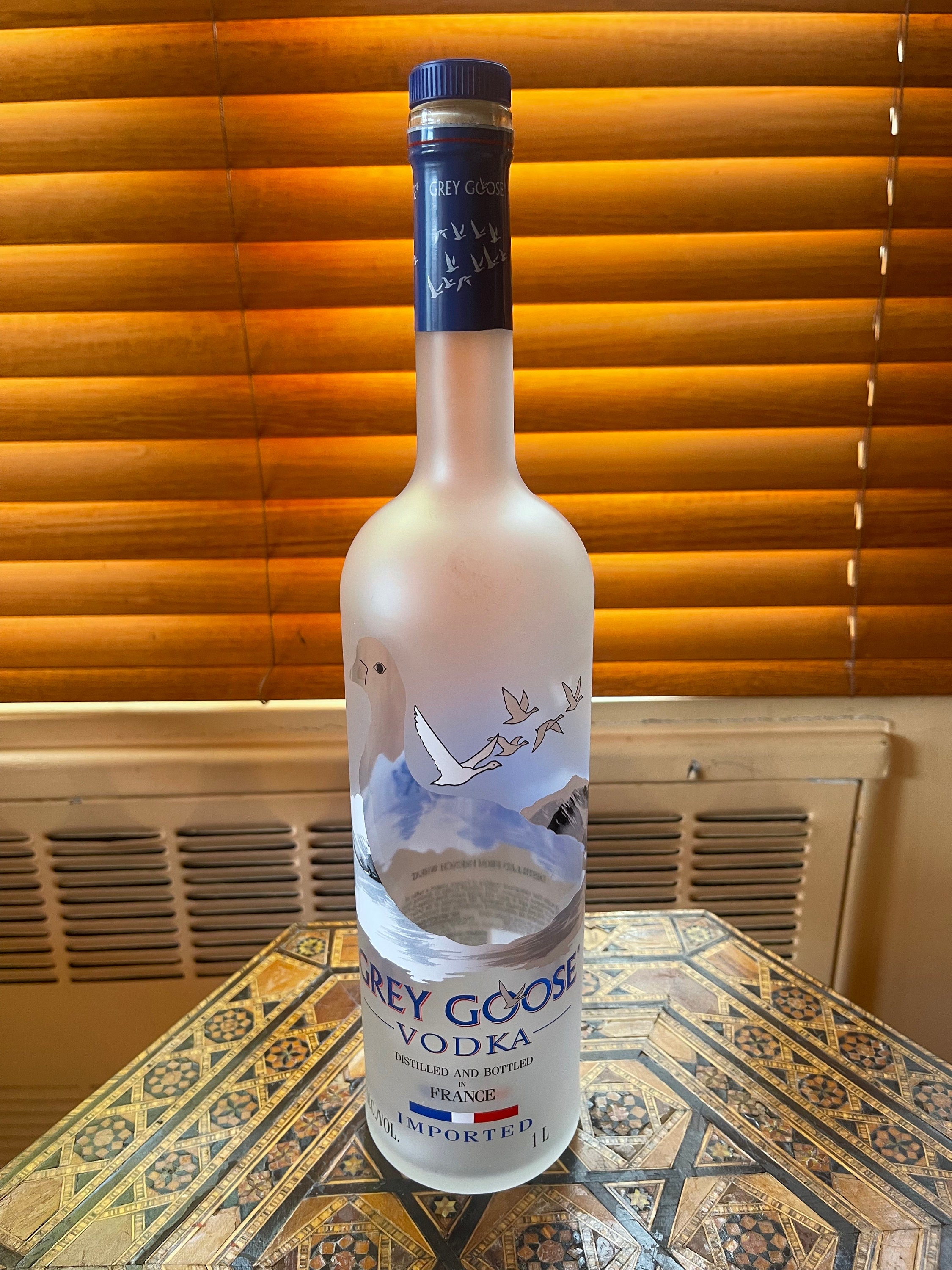 FREE DELIVERY @Sengkang : Unique petite grey goose vodka - empty glass  bottle